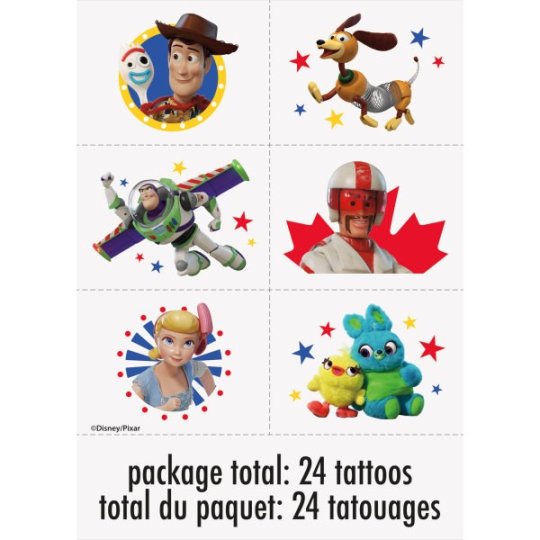 Toy Story 4 Tattoos (Set of 24) | Toy Story Party Supplies