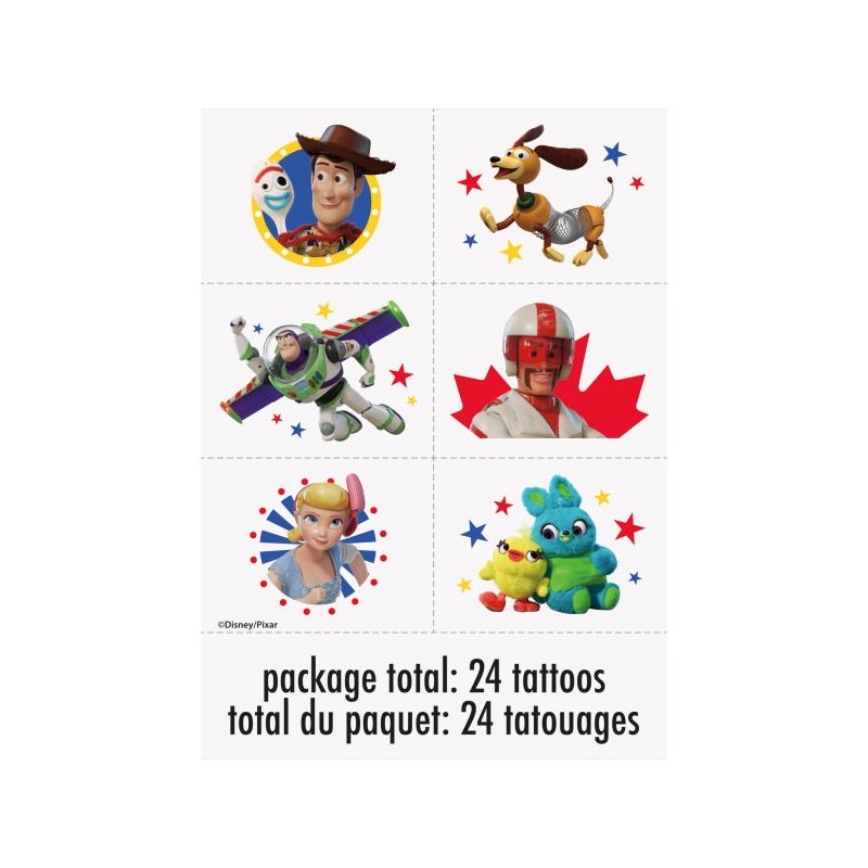 Toy Story 4 Tattoos (Set of 24) | Toy Story Party Supplies