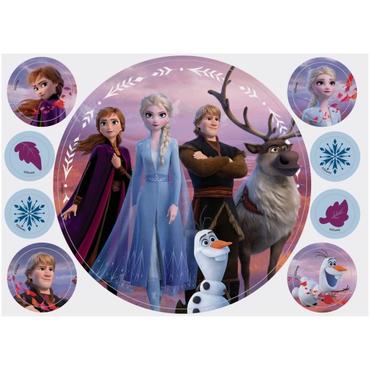 Wilton Frozen 2 Cake Image Topper (Set of 9) | Frozen 2 Party Supplies