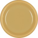 Gold Small Plastic Plates (Pack of 20) | Gold Party Supplies