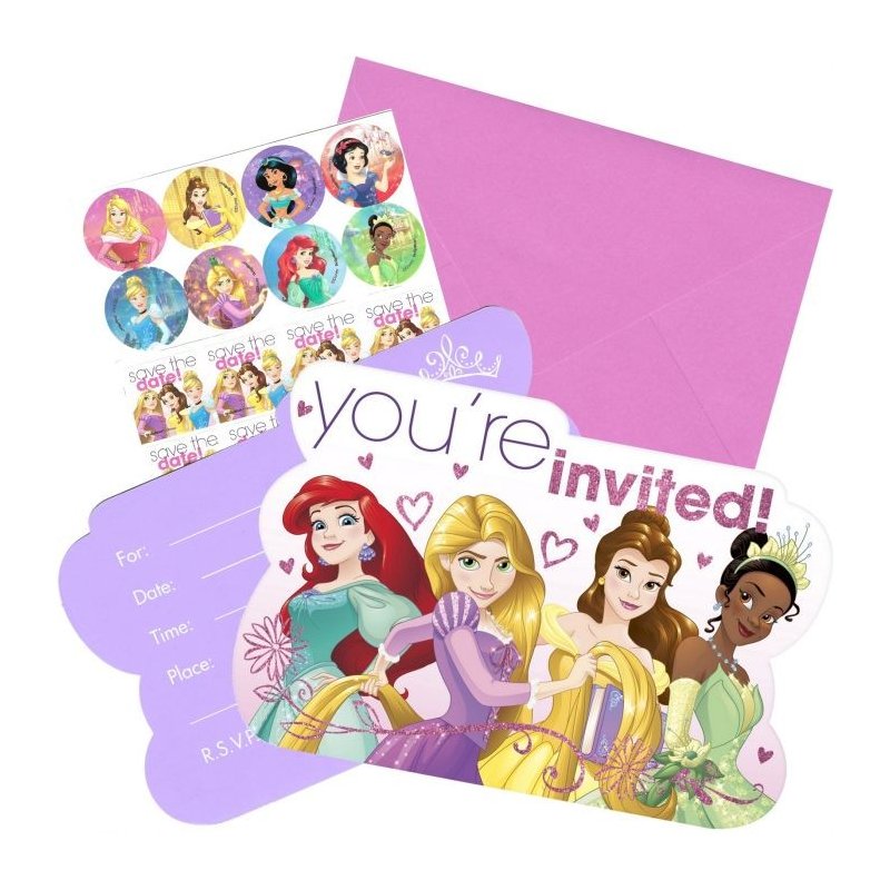 Disney Princess Dream Big Party Invitations (Pack of 8) | Discontinued