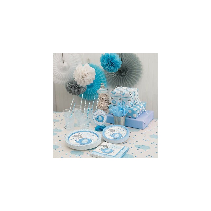 Blue Baby Elephant Baby Shower Balloons (Pack of 8) | Blue Baby Elephant Party Supplies