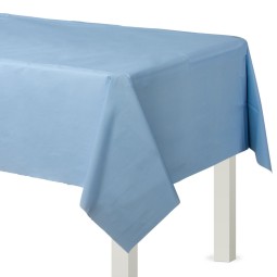 Pastel Blue Plastic Tablecover | Blue