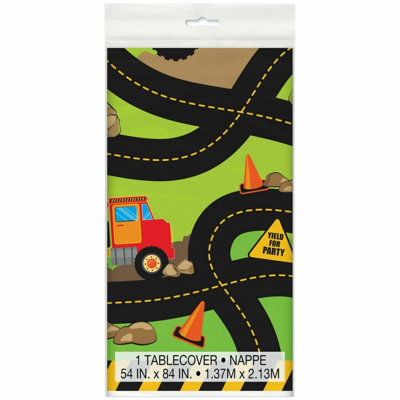Construction Party Plastic Tablecloth | Construction Party Supplies
