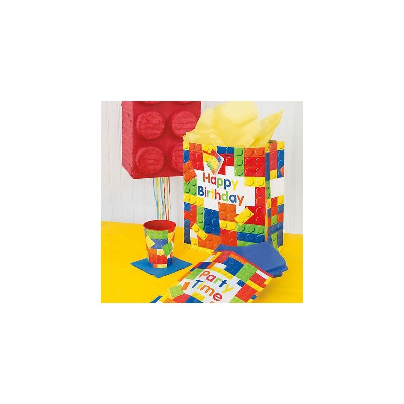 Block Party Large Plates (Pack of 8) | Lego Party Supplies