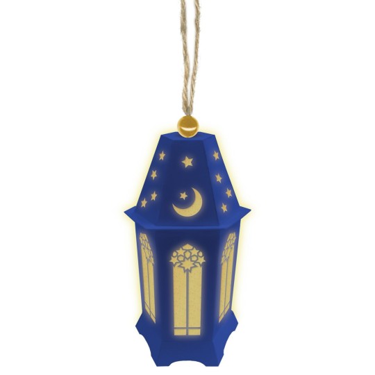 Eid Light-Up Cardstock Mini LED Lantern | Ramadan/Eid Party Supplies