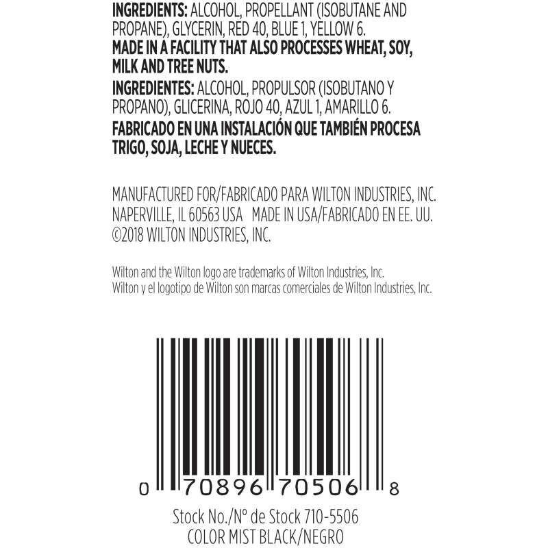 Wilton Colour Mist - Black - 42g | Edible Food Spray Party Supplies