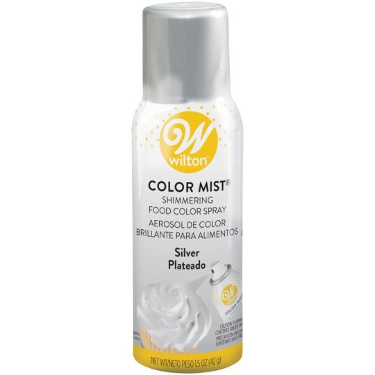 Wilton Colour Mist - Silver - 42g | Edible Food Spray Party Supplies