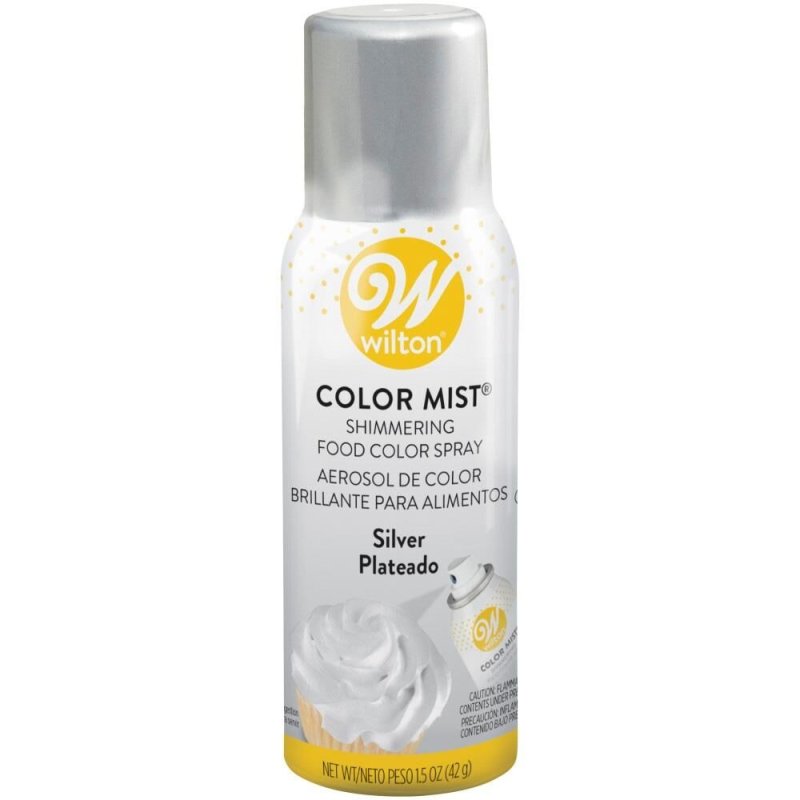 Wilton Colour Mist - Silver - 42g | Edible Food Spray Party Supplies