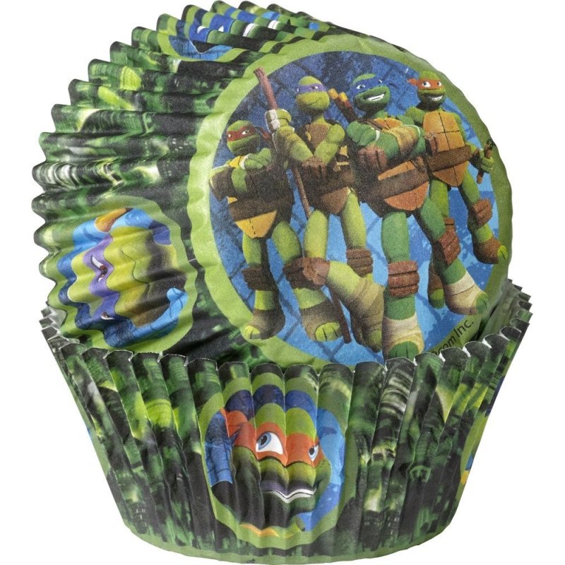 Teenage Mutant Ninja Turtles Baking Cups Patty Pans (Pack of 50) | Teenage Mutant Ninja Turtles Party Supplies