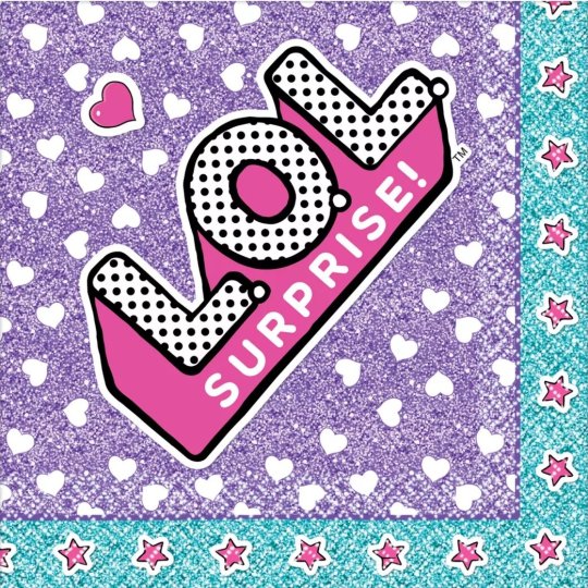 LOL Surprise Small Napkins (Pack of 16) | LOL Surprise Party Supplies