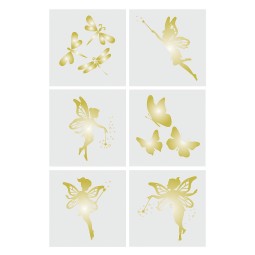 Gold Foil Fairy Tattoos (Set of 12) | Fairies Party Supplies