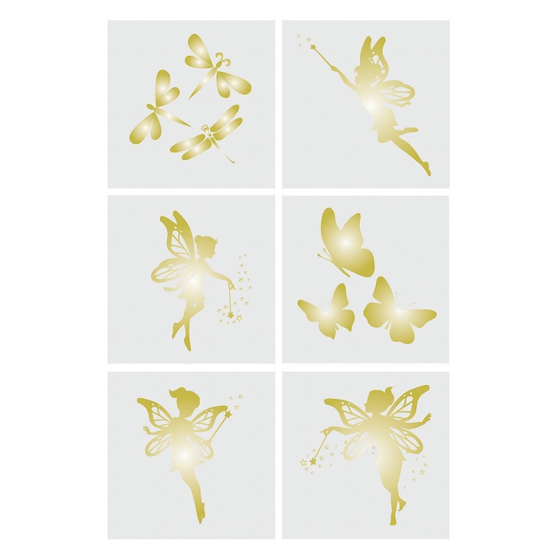 Gold Foil Fairy Tattoos (Set of 12) | Fairies Party Supplies