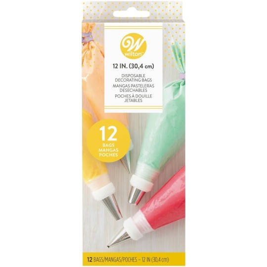 Wilton 12-Inch Disposable Piping Bags (Pack of 12) | Wilton Party Supplies
