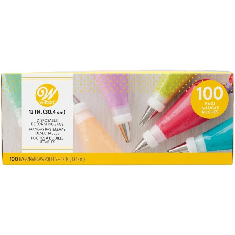 Wilton 12-Inch Disposable Piping Bags (Pack of 100) | Wilton Party Supplies