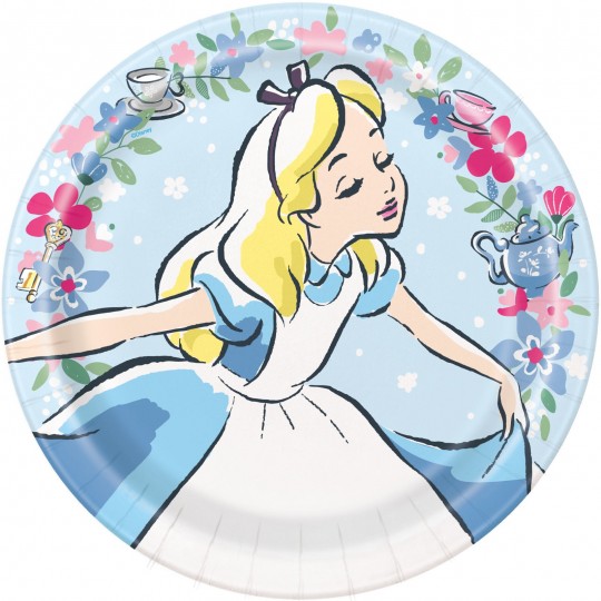 Alice in Wonderland Large Plates (Pack of 8) | Alice in Wonderland Party Supplies