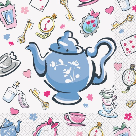 Alice in Wonderland Large Napkins (Pack of 16) | Alice in Wonderland Party Supplies