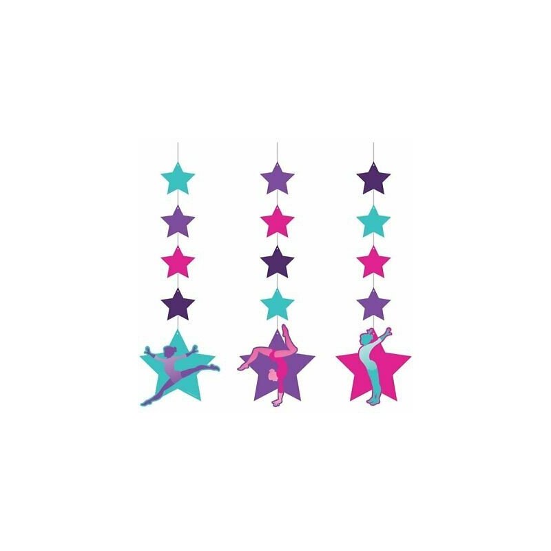Gymnastics Party Hanging Cutouts (Set of 3) | Gymnastics Party Supplies