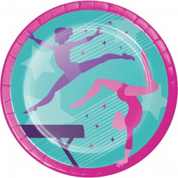 Gymnastics Party Large Plates (Pack of 8) | Gymnastics Party Supplies