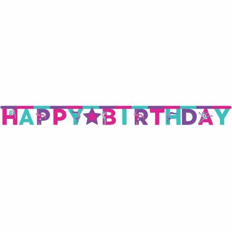 Gymnastics Party Birthday Banner | Gymnastics Party Supplies