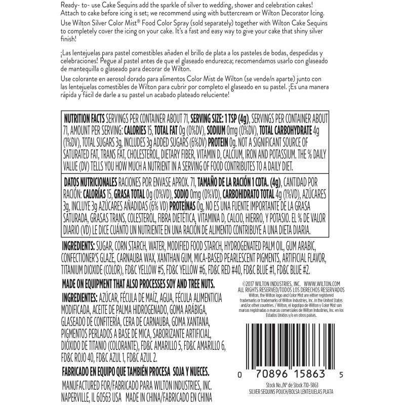 Wilton Silver Sequins (283g) | Wilton Party Supplies