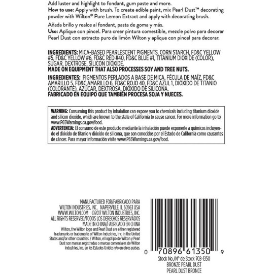 Wilton Edible Bronze Pearl Dust Decorating Powder