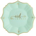 Eid Mubarak Mint Dessert Paper Plates (Pack of 8) | Ramadan/Eid Party Supplies