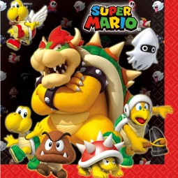 Super Mario Large Napkins (Pack of 16) | Super Mario Party Supplies