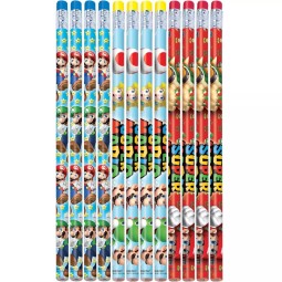 Super Mario Pencils (Pack of 12) | Super Mario Party Supplies