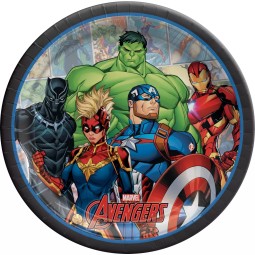 Marvel Avengers Large Paper Plates (Pack of 8) - Avengers Party Supplies