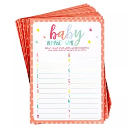Baby Shower Alphabet Game (Set of 24) | Games