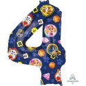 Shaped Paw Patrol Number 4 Balloon | Paw Patrol Party Supplies