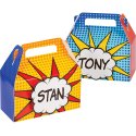 Superhero Party Boxes & Nametags (Set of 4) | Avengers Party Supplies
