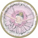 Ballerina Pink & Gold 1st Birthday Small Plates (Pack of 8) | Pink & Gold First Birthday Party Supplies