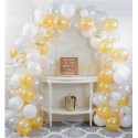 White and Gold Balloon Garland Kit (112 Pieces) | Balloon Garland Kit Party Supplies