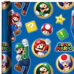 Super Mario Gift Wrap | Super Mario Party Supplies