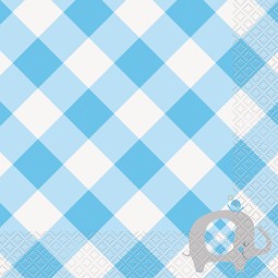 Blue Baby Elephant Large Napkins (Pack of 16) | Blue Baby Elephant Party Supplies
