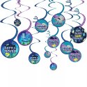 Battle Royal Fortnite Swirl Decorations (Set of 12) | Video Game Party Supplies