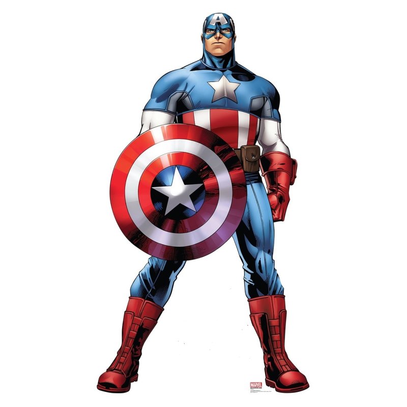 Lifesize Avengers Captain America Cardboard Cutout | Avengers Party Supplies