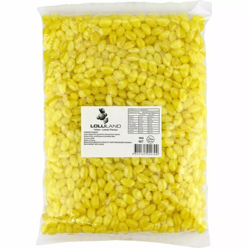 Yellow Jelly Beans (1kg) | Lollies Party Supplies