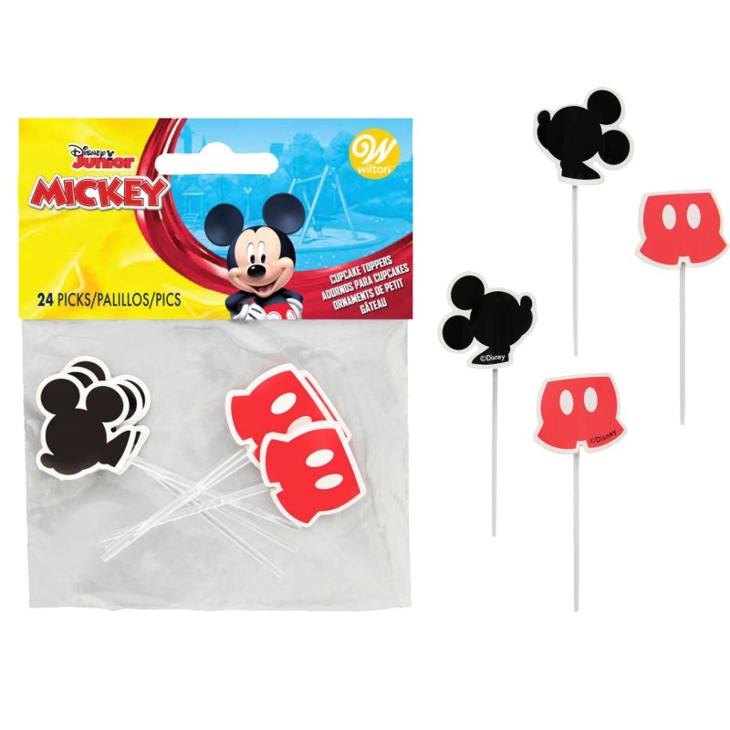 Mickey Mouse Cupcake Picks (Pack of 24) | Mickey Mouse Party Supplies
