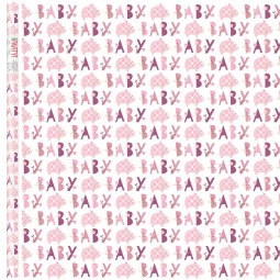 Pink Baby Elephant Gift Wrap Paper | Pink Baby Elephant Party Supplies