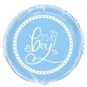 Blue Hearts Baby Shower Foil Balloon | Baby Boy Party Supplies