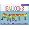 Rainbow Party Foil Letter Balloon Banner | Letter Balloons Party Supplies