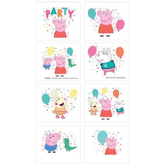Peppa Pig Tattoos (Set of 8) | Peppa Pig Party Supplies