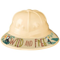 Get Wild Safari Plastic Hats (Pack of 6) | Jungle Animals Party Supplies