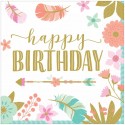 Boho Birthday Girl Small Napkins (Pack of 16) | Boho Birthday Party Supplies