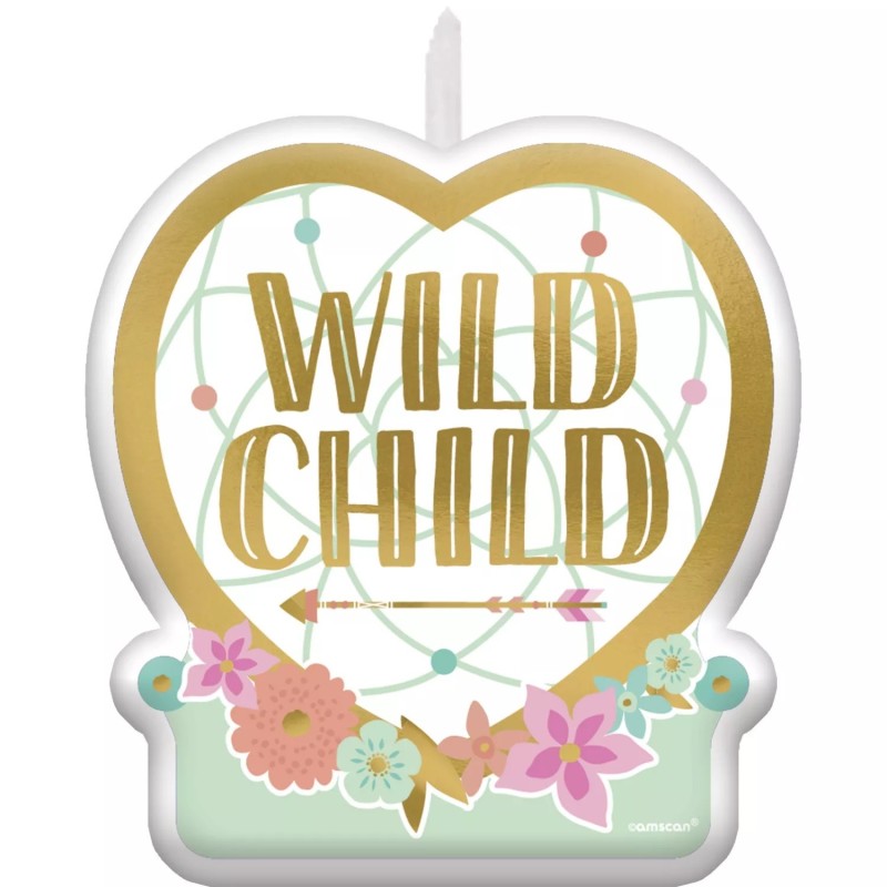 Boho Birthday Girl Candle | Boho Birthday Party Supplies