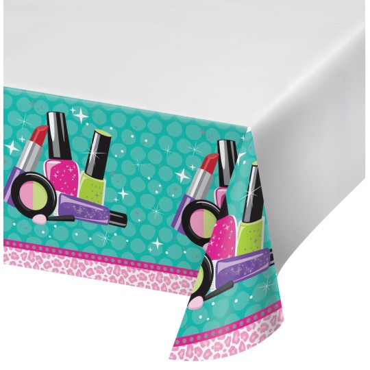 Spa Party Plastic Tablecloth | Spa Party Party Supplies