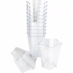 Clear Mini Plastic Star Dessert Cups (Pack of 12)